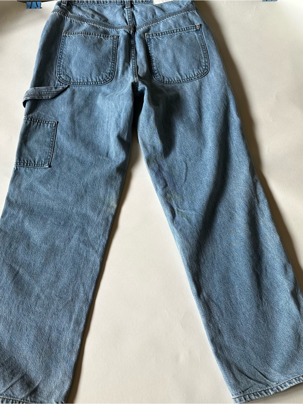 GRLFRND Milla Cargo Straight-Leg Jeans | Light Wash | Made in LA | Premium Denim - Picture 8 of 11